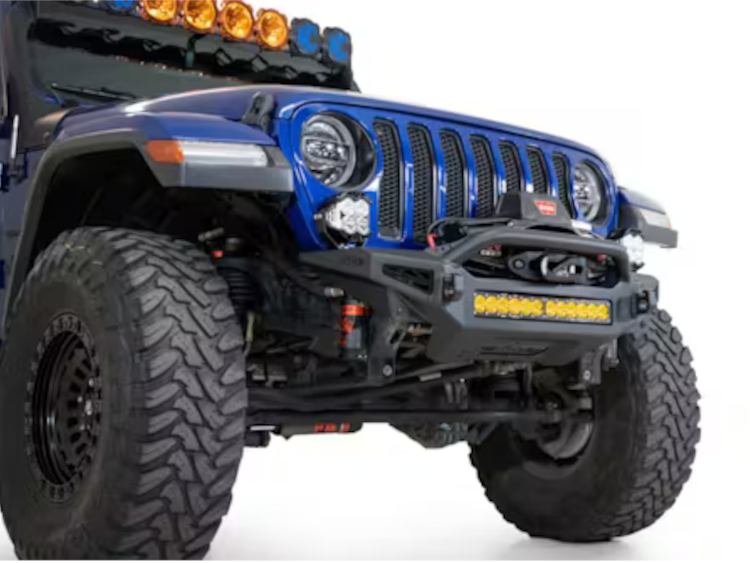 Jeep Gladiator Front License Plate Mount - Addictive Desert Designs - Rock Fighter - `18-`23